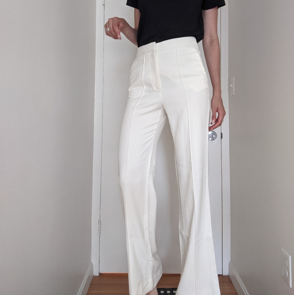 Mango Suit White Trousers